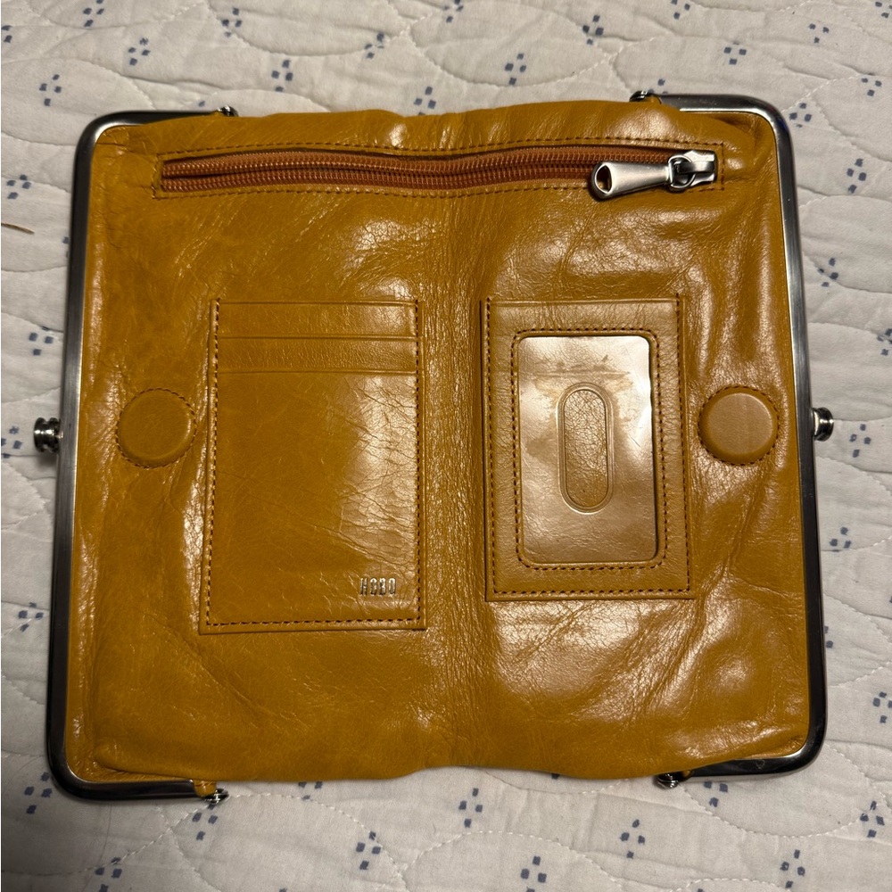 HOBO Mustard Leather Wallet